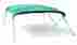 0883438a Larson New Boat Bimini Top Boot Turquoise Sunbrella Marine Fabric Stainless Bows 81