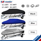 Hy170502-1701de 11-22ft 600d Marine Grade Waterproof Dustproof Boat Cover Fit V-hull Tri-hull