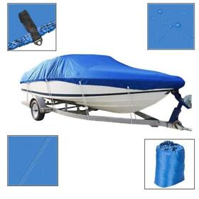 1416530290blu 14-16ft 210d Oxford Fabric High Quality Waterproof Boat Cover 90inch Beam Blue