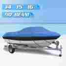 Hf-42186 14-16ft Hug Flight Blue Heavy Duty Boat Cover Waterproof Speedboat V-hull 210d