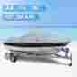 Hf-42187 14-16ft Hug Flight Grey Heavy Duty Boat Cover Waterproof Speedboat 210d Fish-ski