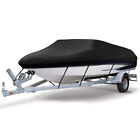 Nb-a300-8 14-22 Ft 210d Heavy Duty Waterproof Trailerable V-hull Boat Cover Fishing Black