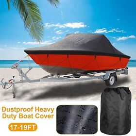 17-19ft Waterproof Boat Cover Fishing Bass Runabout Uv Protector Dust-proof