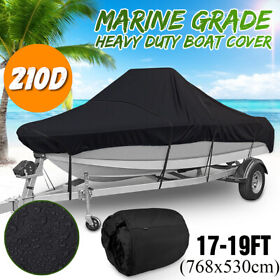 Cul2323526 17-19ft Waterproof Heavy Duty Trailerable Boat Cover Fishing Ski V-hull Runabout
