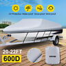 Xzcxz008621628558174 20-22 Boat Cover Vevor Trailerable Pontoon Ft Long Polyester 754194565578
