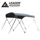 20105002 Unbranded New 600d Solution Dyed Grey 3 Bow Bimini Top Boat Cover 6l X 46 H 61 66 W