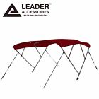 20105087c 485454 Leader Accessories Burgundy 4 Bow Bimini Top Boat Cover 8l X 54 H 60 W