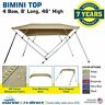 203-b Seasons New Bimini Top Boat Cover Bow Beige 600074343272