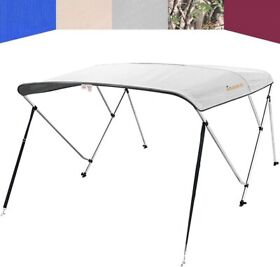 3 Bow Bimini Top Cover Sun Shade Boat Canopy Waterproof 1inch Stainless Aluminum Fr