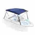 33btc006-4bow7378-03 Yessources Premium 4 Bow Bimini Top Boat Cover 73 78 600d Oxford Uv Waterproof 8 Blue 640671044820