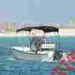3h4w60 North East Harbor 3 Bow Gray Bimini Boat Cover Top With Zippered Boot Fits 54 60 Width Beam
