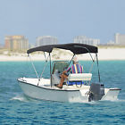 3h4w78-gry North East Harbor Bow Foot Bimini Boat Cover 091037247407