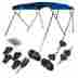 049-se-49138 4-bow Onebigoutlet Boat Bimini Blue Top Canopy Cover 8 Ft Long 91-96 Width Support Poles