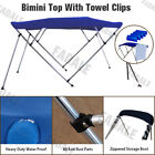 B4n31903 4 Bow Boat Bimini Top 8ft Canopy Cover 91inch-96inch Free Clips Support Poles Bb4n3
