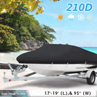 210d 605322148937 Uxcell Trailerable Boat Cover Waterproof Fishing Black