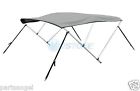 638072051 Max Motosports Bimini Bow Top Boat Cover Gray Rear Support