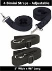 7-0029 Marpac Tough Guys Bimini Top Straps Pk Black Adjustable Ships