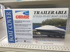 70123p-10 Carver Narrow Outboard Fishing Boat Cover