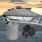 712356281858 Unbranded New Gray Waterproof Boat Cover For Ship