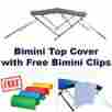 Bmn-7984g 79-84 Komo New Boat Bimini Top Cover 46 H X 6 L W Grey Boot Hardware