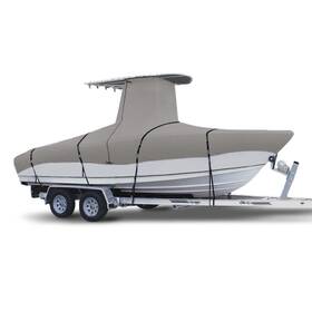 900d-ttop-2325-gr 900d Marine Grade Boat Cover 23-25ft T-top Hard Top Grey Waterproof Heavy Duty New