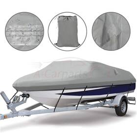 A17051401c A-carparts Boat Cover Gray For Fishing Ski Bass V-hull 11-13ft Long Beam Uv-proof