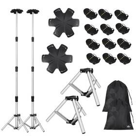 Afbcsp0149 Affordura Extra Tall Boat Cover Support Pole With Metal Tripod Base And Hex