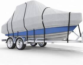 Ar-t-top-1820 Airow 18-20ft Center Console Boat Cover Heavy Duty 600d Hard T-top Zippered Gray