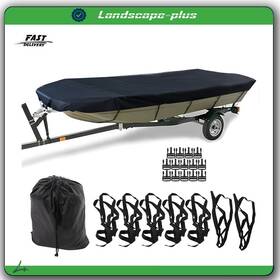 Ac1618155b All-carb 210d Black 14ft Jon Boat Cover Width Up 70 In Protection Waterproof New