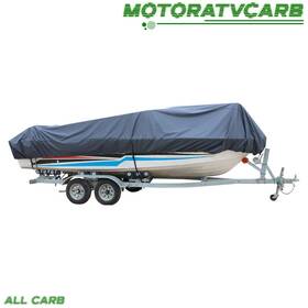 Mot1408634 All-carb Boat Cover Grey 600d Marine Grade Polyester Canvas Towable Waterproof