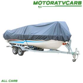 Mot2228862 All-carb 17-19ft Gray Boat Cover V-hull Trailerable Fishing Ski Bass 210d