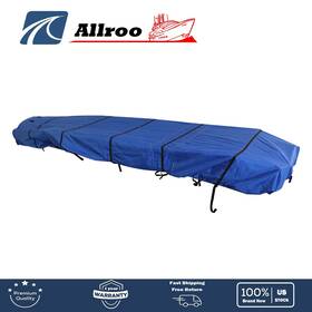 Alu2538878 Allroo 600d For Jon Boat Cover 14ft Water Proof Heavy Duty Trailerable Blue