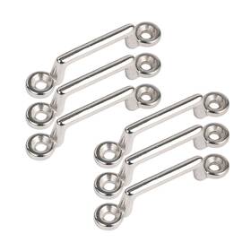 Amarine Made 602989773670 Pack Of 6 Stainless Steel Bimini Top Strap Pad Eyefootmans Loop For Jeep Corvet