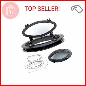 Amarine Made 711221721970 Boat Yacht Elliptical Oval Opening Portlight Porthole 16 Inch X 8-5/8