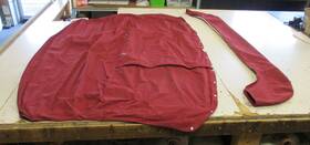 102907031-001 Ameritex Glaston Gl Gx 180 05 Forward Bimini Top And Boot Dar Red Boat