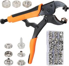 Ay004 Annyun Snap Button Kit Heavy Duty Fasteners Tool Screw Orange &black