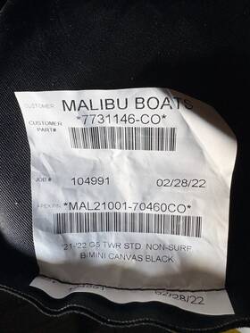 Mal21001-70460co Apex Bimini Malibu # 7731146-co