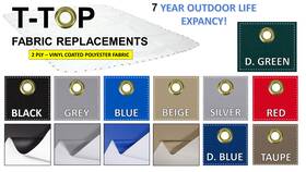 Aqualon Aqualon/7yr/t-top Custom T-top Boat -ship Replacement Fabric Brass Grommets 9 Color Choice