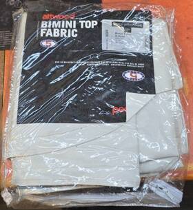 Attwood 048903006897 Frame P 4 Bow Bimini Fabric White Vinyl 96 Inch X 75-81 355wv Marine Boat