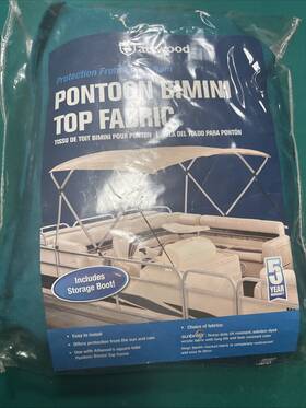 353tl Attwood Pontoon Boat 4 Bow Bimini Top Replacement Canvas Fabric Teal 96 Inch L X 61-67 W