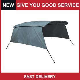 Automall Tech 703820957324 Universal Bimini Top Canvas Cover With Detachable Side Storage Gray Pack Of 1