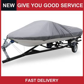 210d Automall Tech 726215612554 Universal 20-22ft Trailerable Boat Cover V-shape Gray 700 X 280cm Pack Of 1