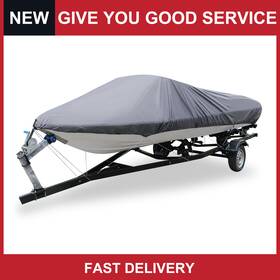 210d Automall Tech 731618741589 Universal 17-19ft Trailerable Boat Cover V-shape Gray 600 X 300cm Pack Of 1