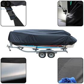 Apo106272 Autoooparts Boat Cover 600d Marine Grade Waterproof 17-19ft 96 Inch For V-hull Trailerable