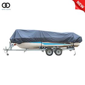 Apo106296 Autoooparts Trailerable Waterproof Boat Cover Gray 600d Marine Grade Polyester Canvas 1pc