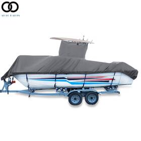 Apo182064 Autoooparts High Quality Boat Cover 20-24ft Grey For Center Console Boats With T-top Roofs