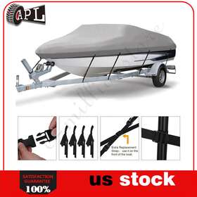 Ap17051401l Autoparts-leader Oxford Fabric Waterproof Boat Cover For V-hull Runabouts&bass Boats 11-13ft 600d
