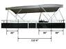 Ax199654-p2aa-02 Axess Pontoon Double Bimini Top Long Wide Alu Zippers