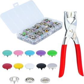 Aywgzl 743557475852 100 Sets Snap Fastener Tool For Clothing Fabric Sewing 10 Random
