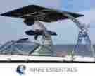 Bab005 Big Air Waketowers Black Super Shadow Wakeboard Tower Bimini Top Fits 1.9 To 2.5 Tubing